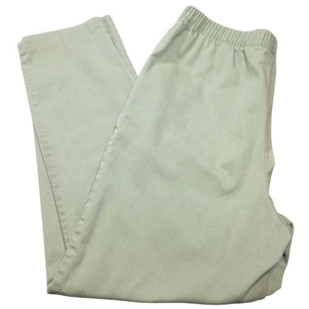 Basic Elements Womens 10 Sage Green Elastic Waist Pull Pants Grannycore Vintage